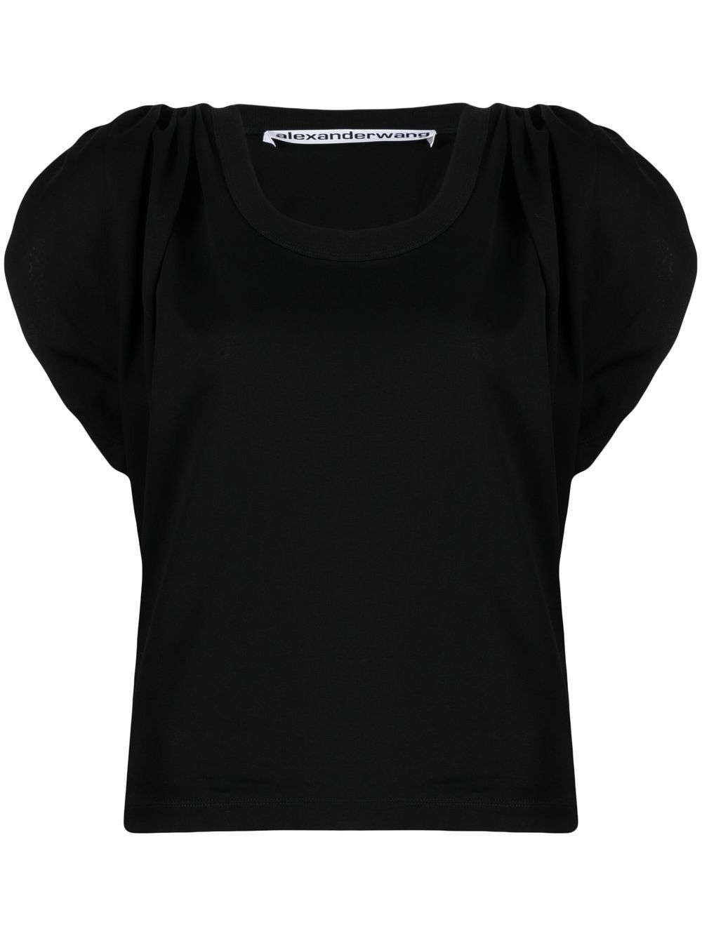 Gathered-sleeve detail T-shirt