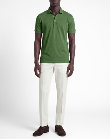 Man Polo shirt Green Size 40 Cotton