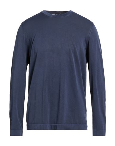 Man Sweater Blue Size 44 Cotton