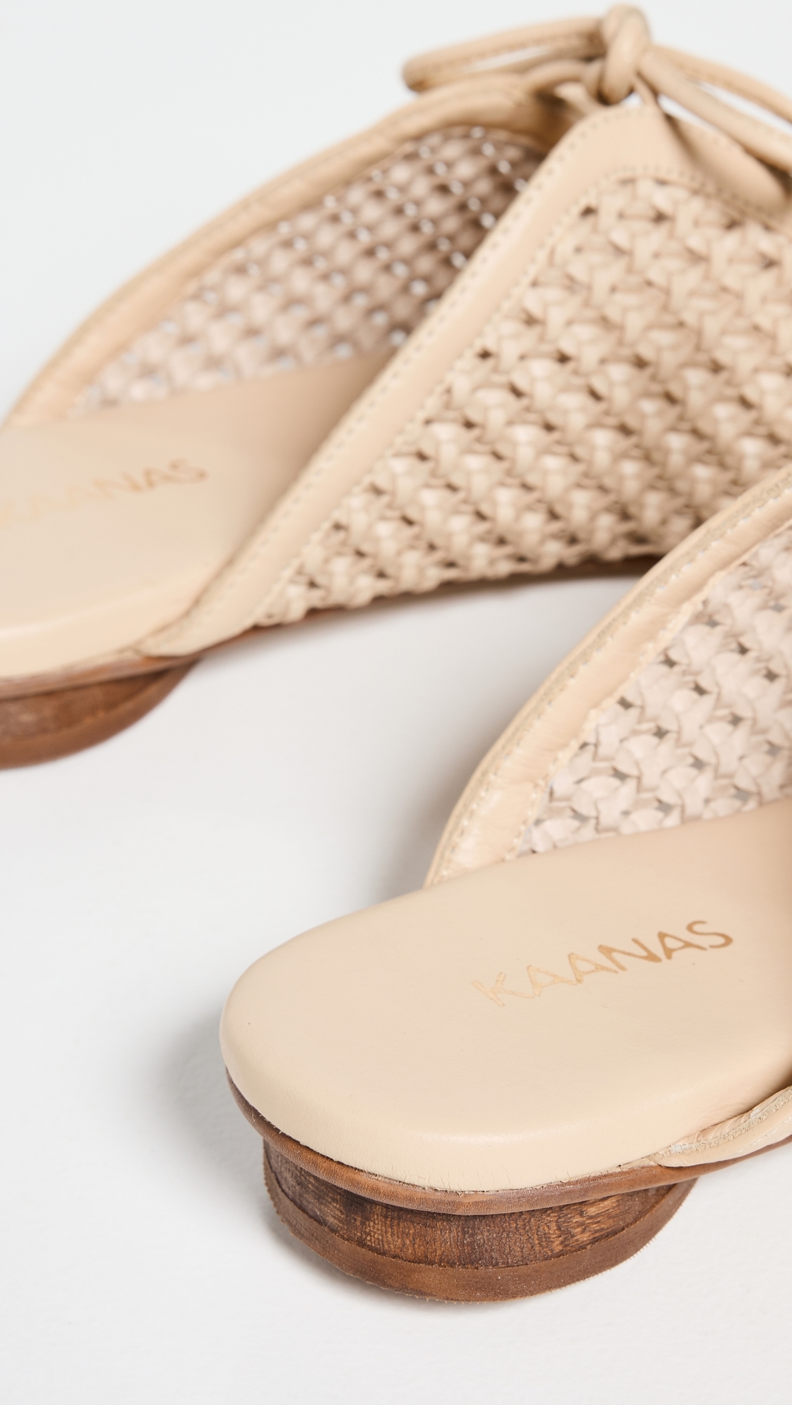 Ramio Basketweave Mules Vanilla