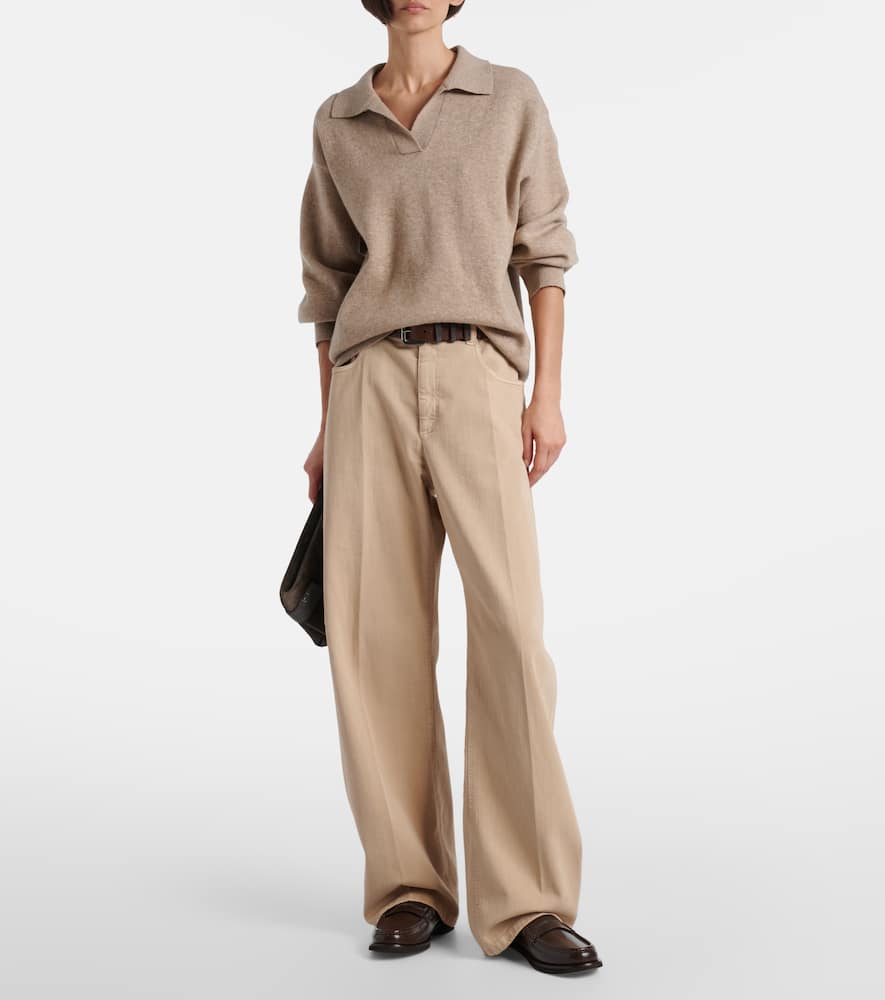 Monili cashmere-blend polo sweater
