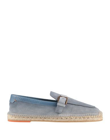 Santoni Man Espadrilles Light blue Size 12.5 Leather
