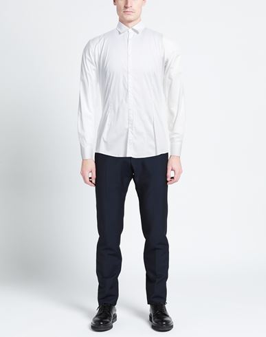 Man Shirt White Size 17 ½ Cotton, Elastane