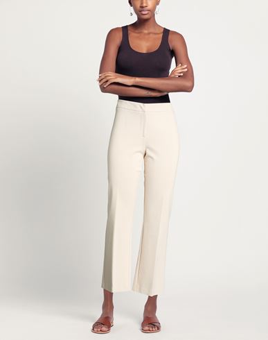 Woman Pants Beige Size 12 Viscose, Polyamide, Elastane