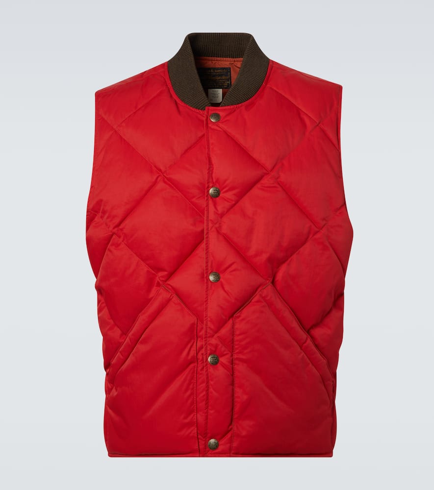 Quilted twill vest