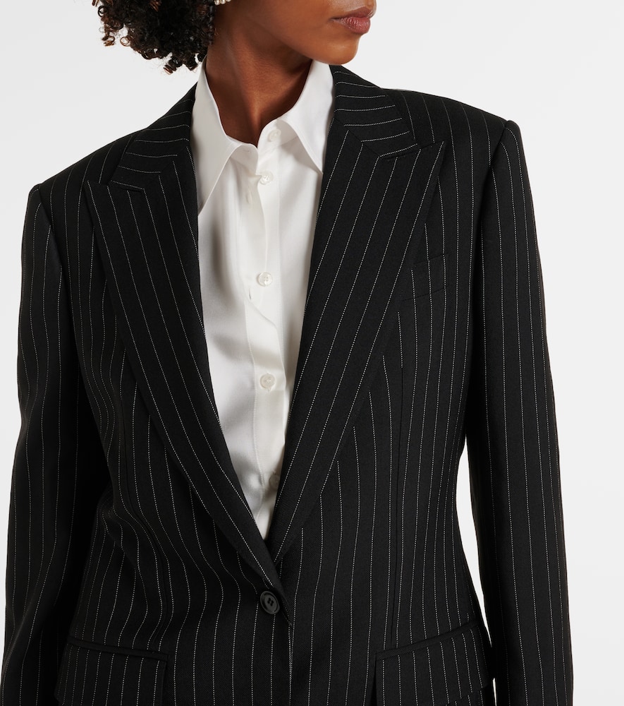 Pinstripe virgin wool blazer