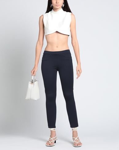 Woman Pants Navy Size L Viscose, Polyamide, Elastane