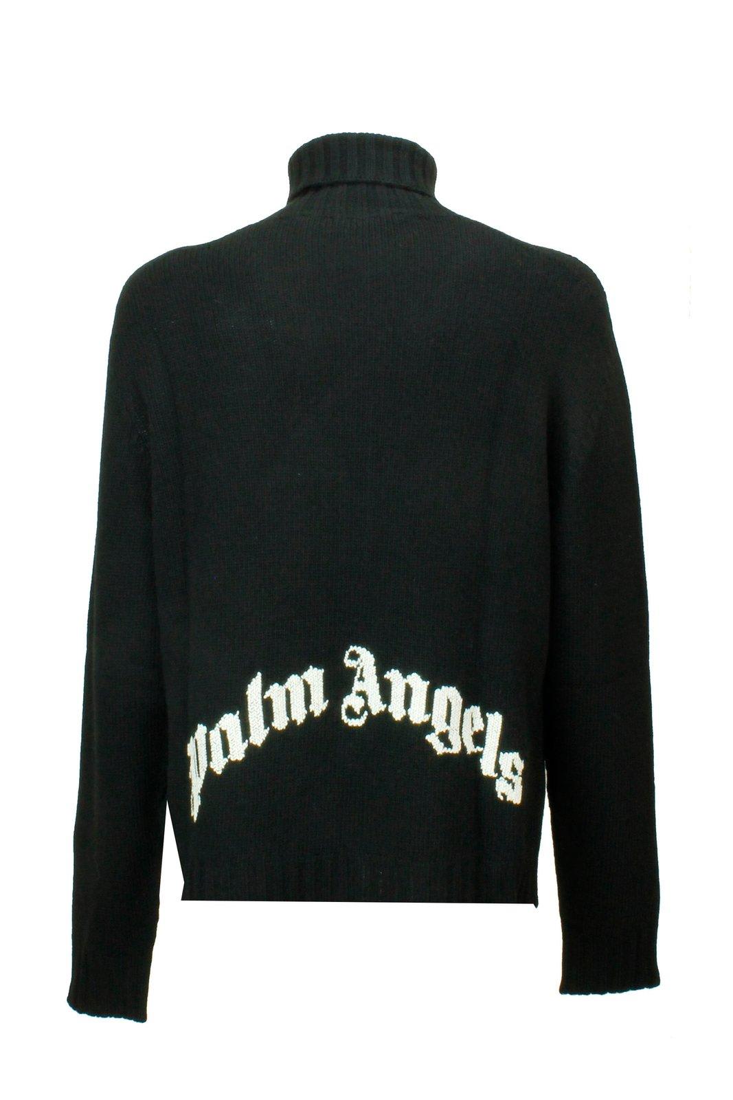 Intarsia knit-logo jumper