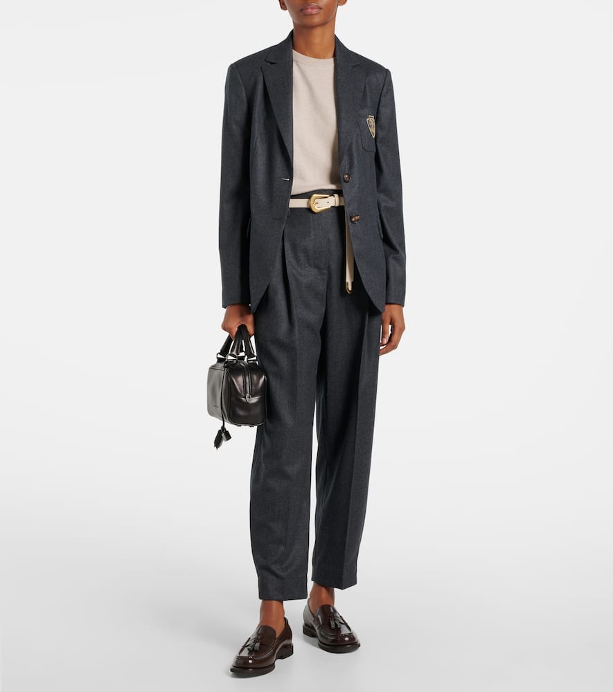 Baggy Sartorial high-rise wool straight pants