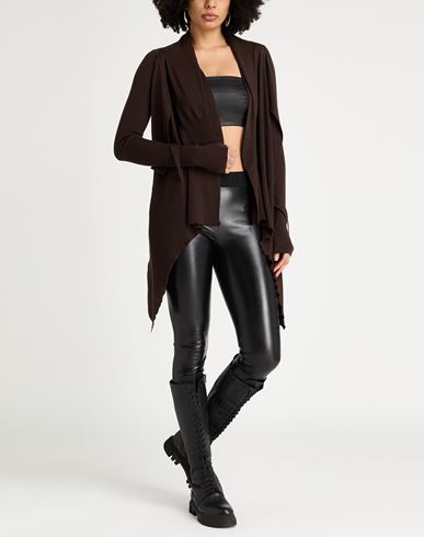 Woman Cardigan Chocolate brown Size L Cashmere