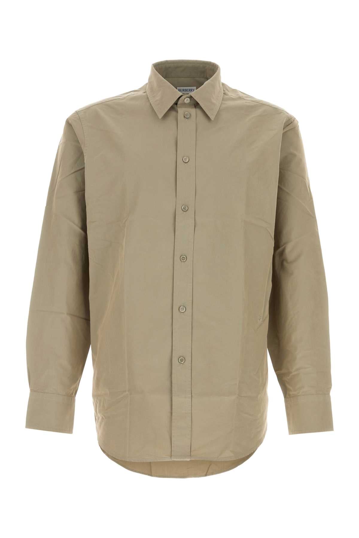 Poplin Cotton Shirt — Beige