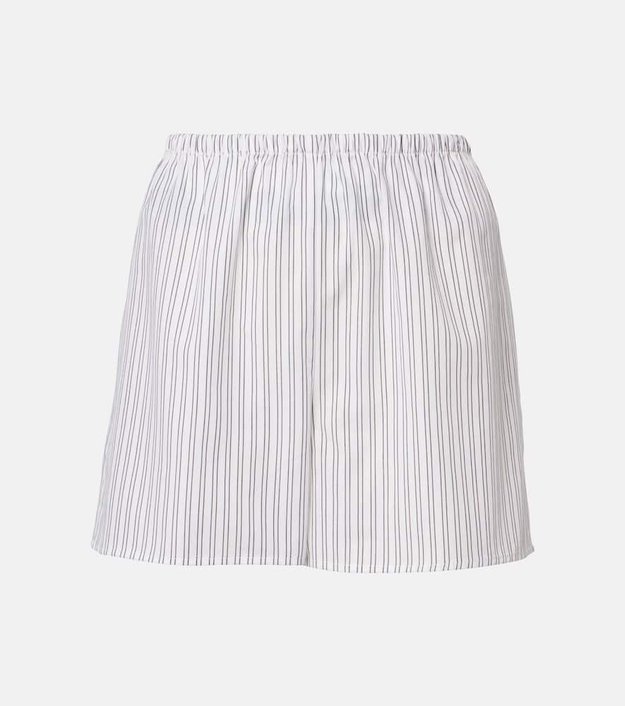 Cairo striped cotton-blend shorts