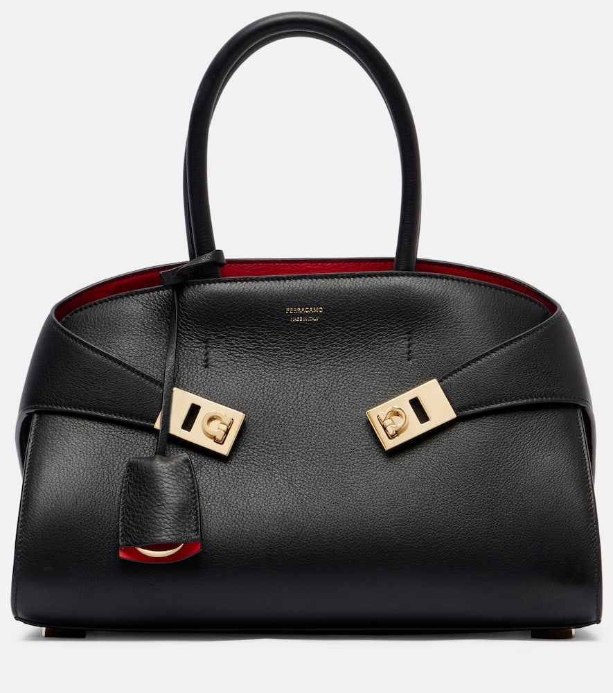 Hug leather tote bag