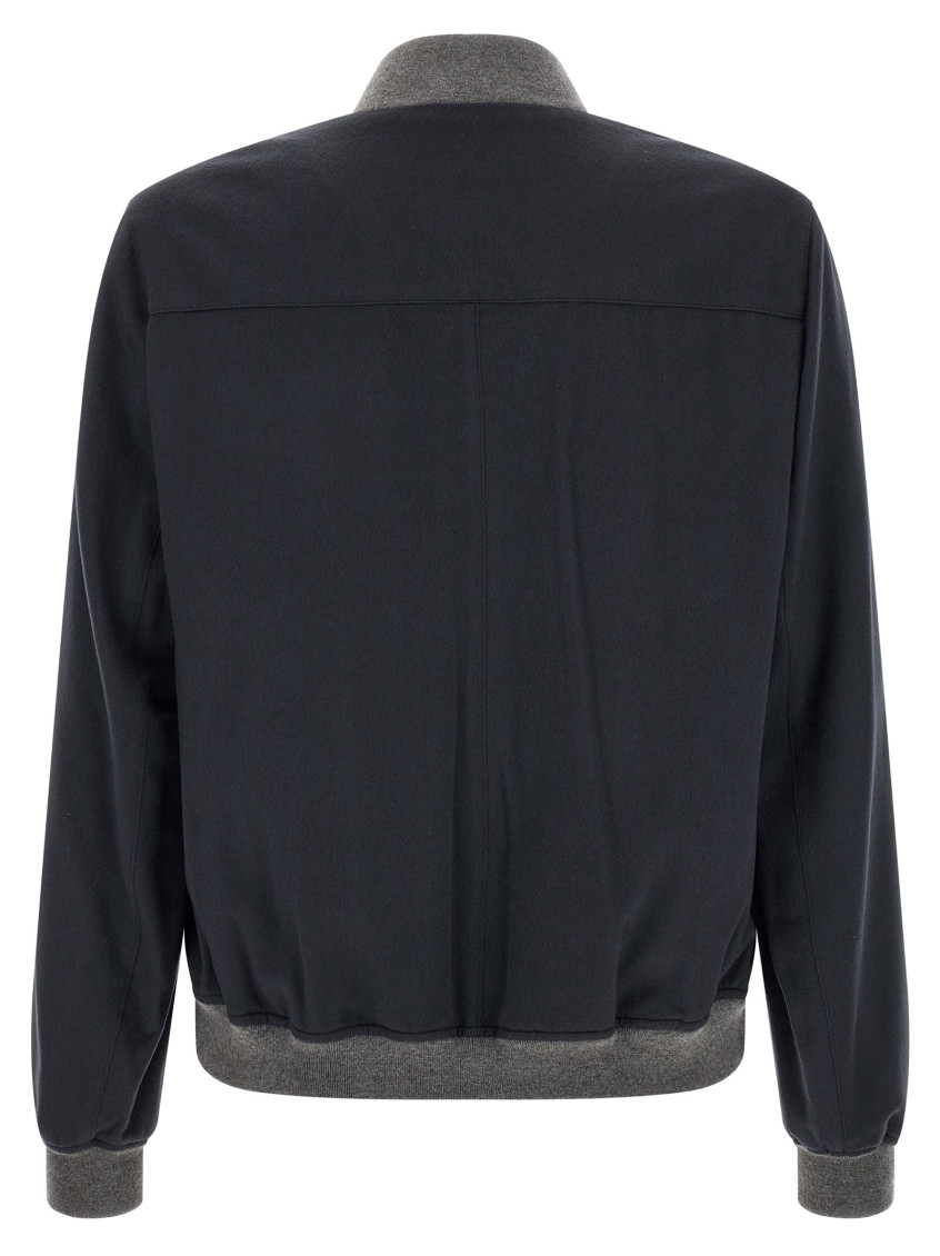 Dark Blue Bomber Jacket