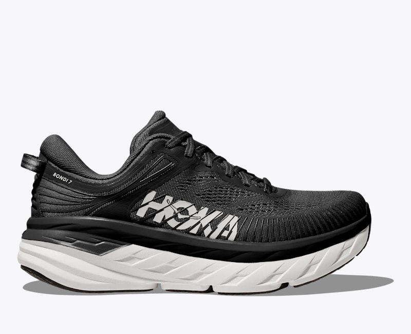 HOKA Women's Bondi 7 Shoes in Black/White