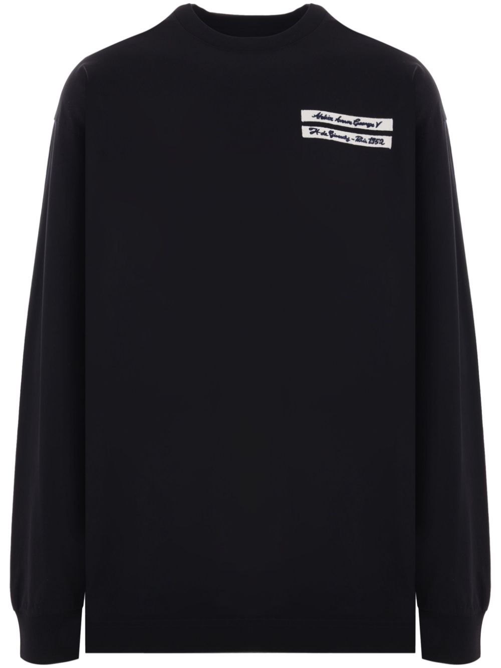 Embroidered-motif sweatshirt - Black