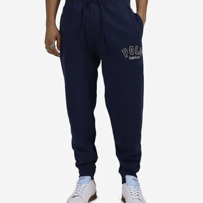 Men's The RL Fleece Western-Logo Jogger Pant in Blue