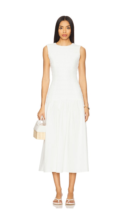 ELLIATT MIDI-KLEID FIFI in Ivory. Größe XS. Also in L, M