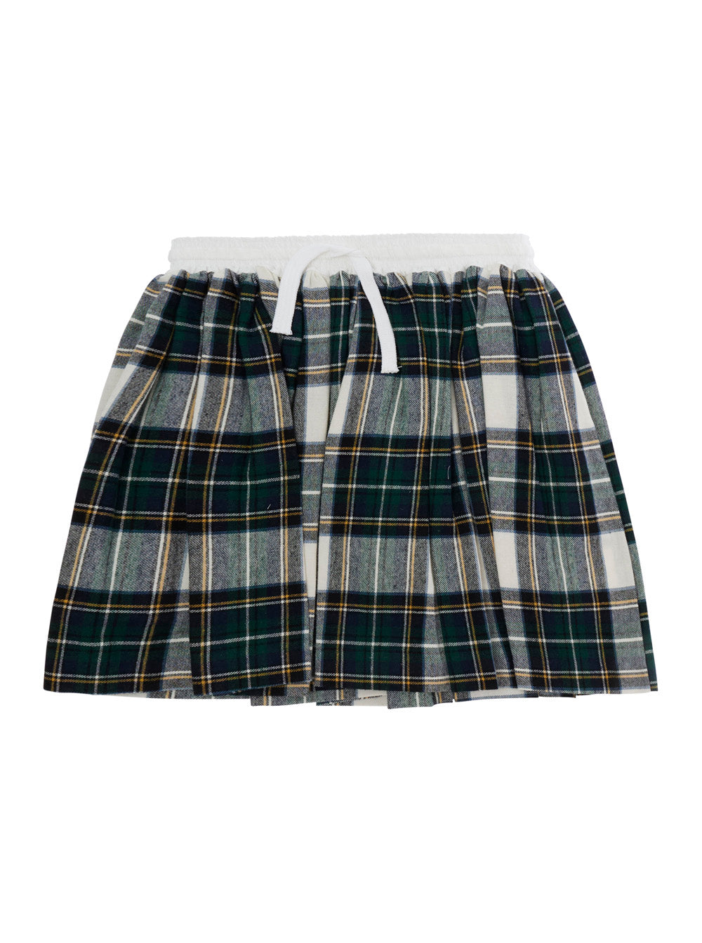 Plaid Cotton Skirt — Green