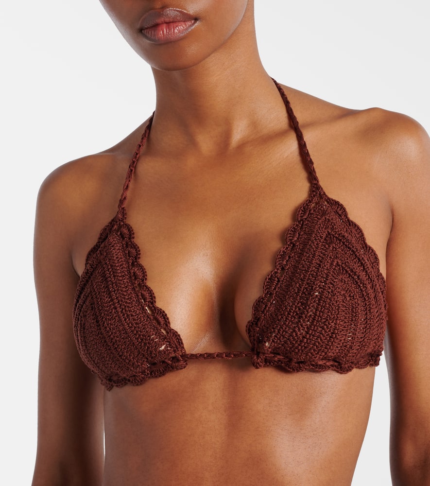 Crochet cotton bikini top