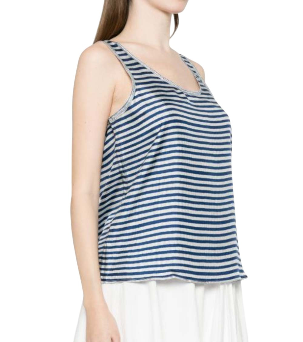 Striped Silk Top