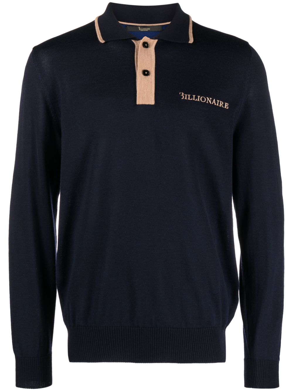 Logo-embroidered polo shirt - Neutrals