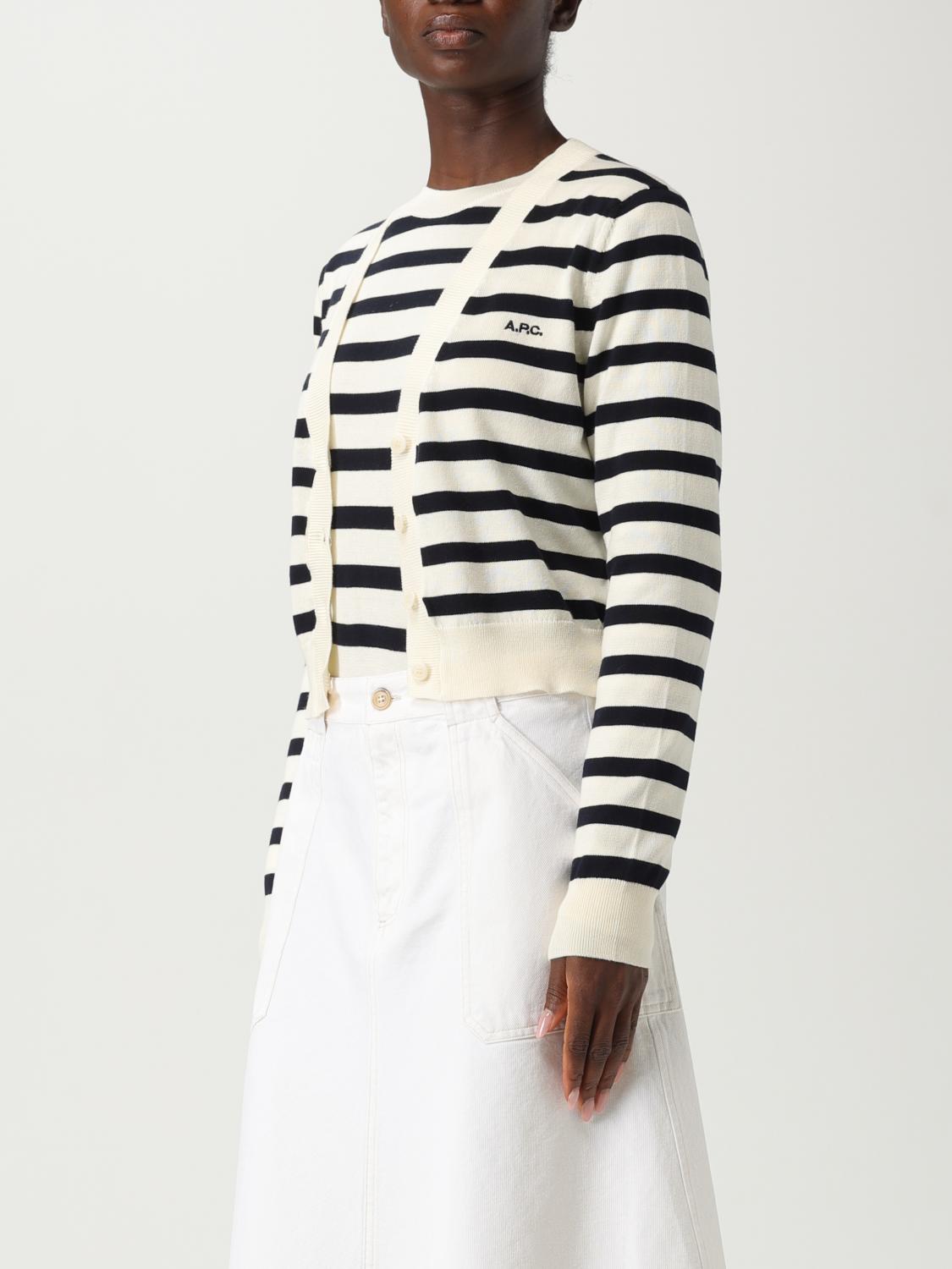 Josepha striped crew-neck jumper - White