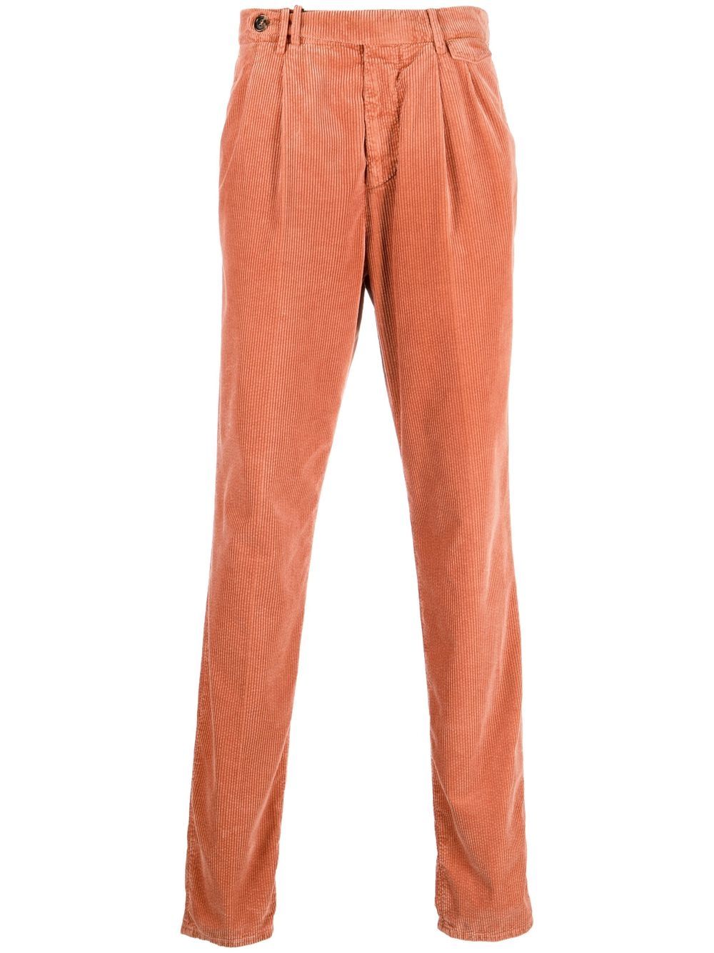 Straight-leg corduroy trousers - Orange