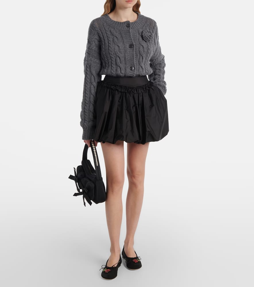 Simone Rocha Gathered taffeta miniskirt