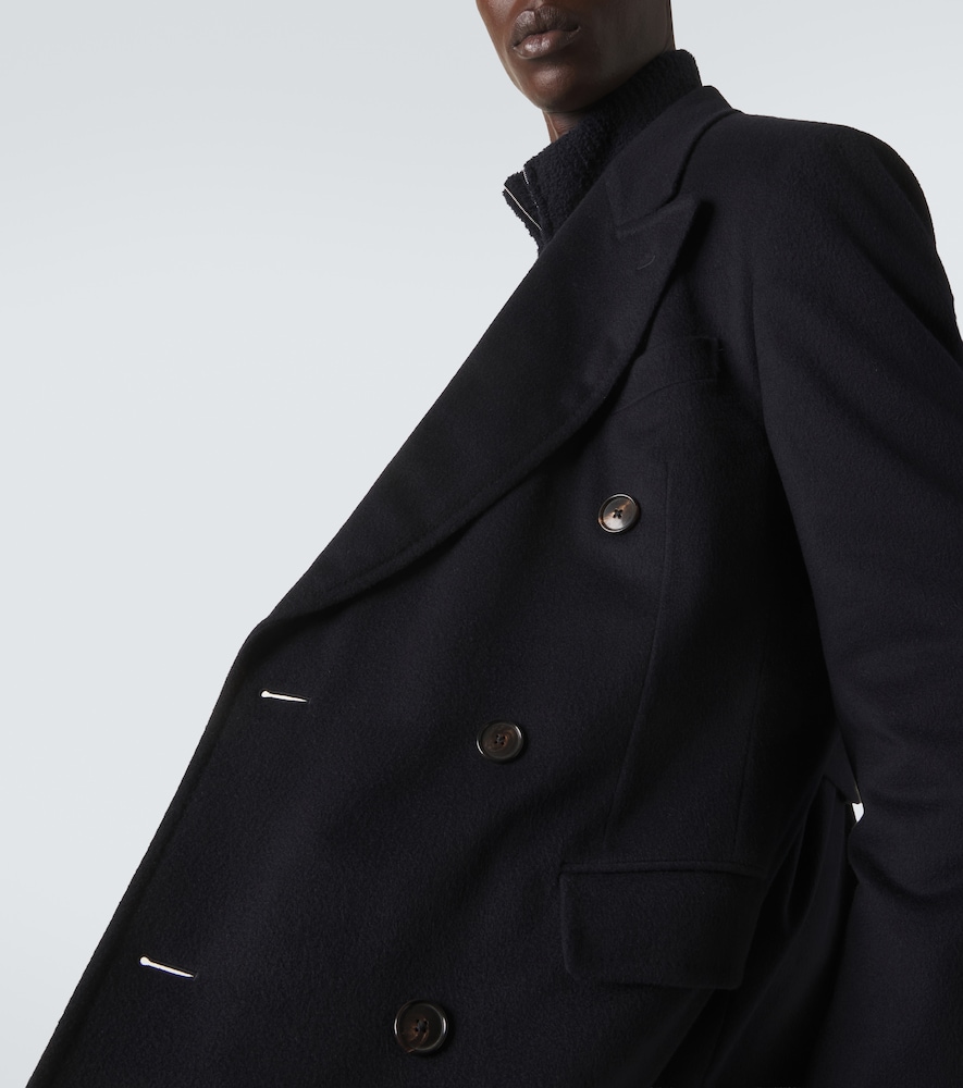 President double-breasted wool coat
