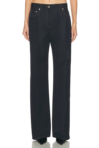 Helmut Lang Relaxed Bootcut Pant in Navy. 25. Also