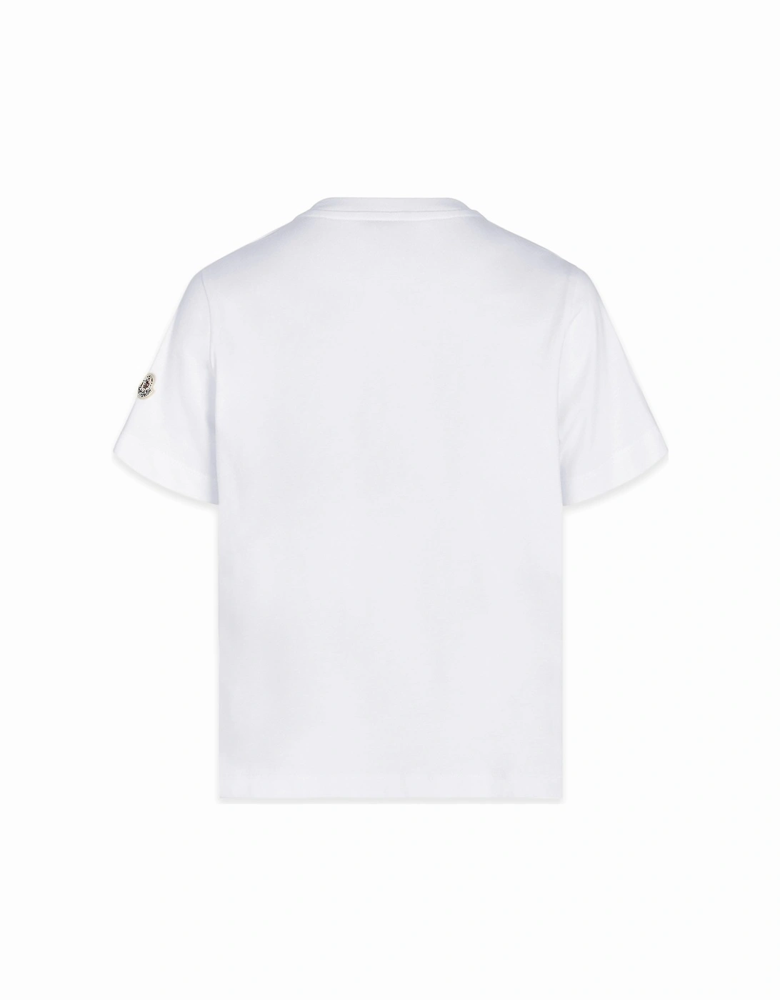 Moncler KIDS BRANDED COTTON T SHIRT - White - Size: 10Y