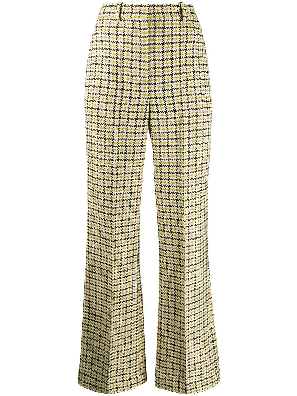 High-waisted flared trousers - Yellow