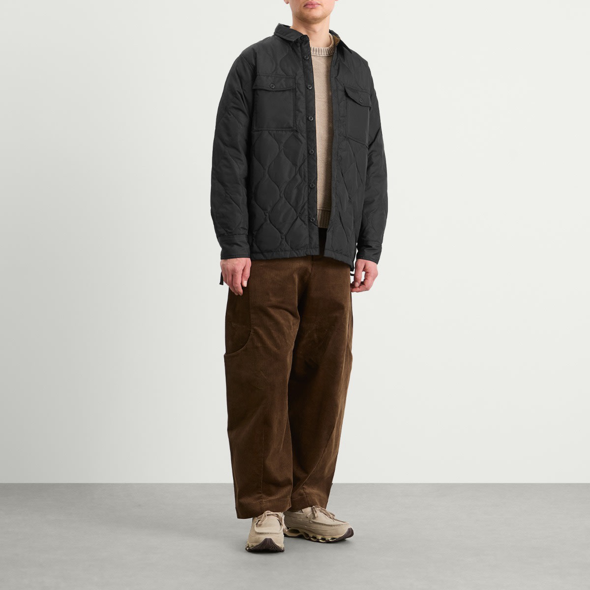 Men's Zip Over Shirt Black
