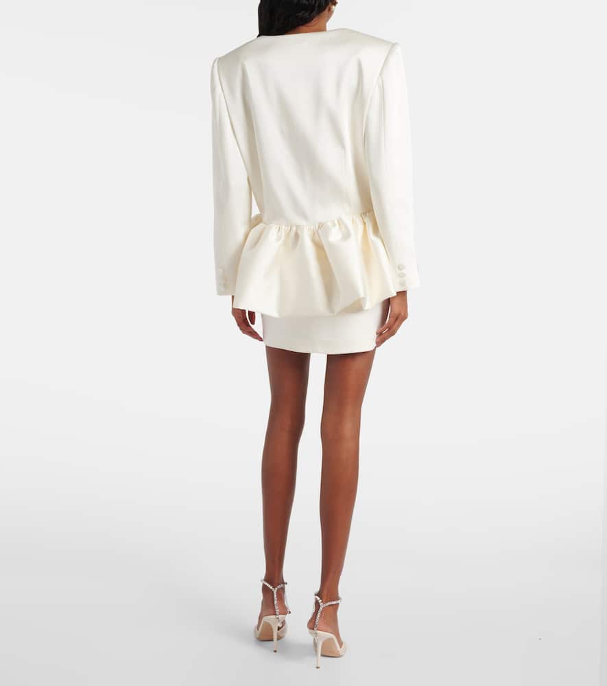 Meringue ruffled satin jacket