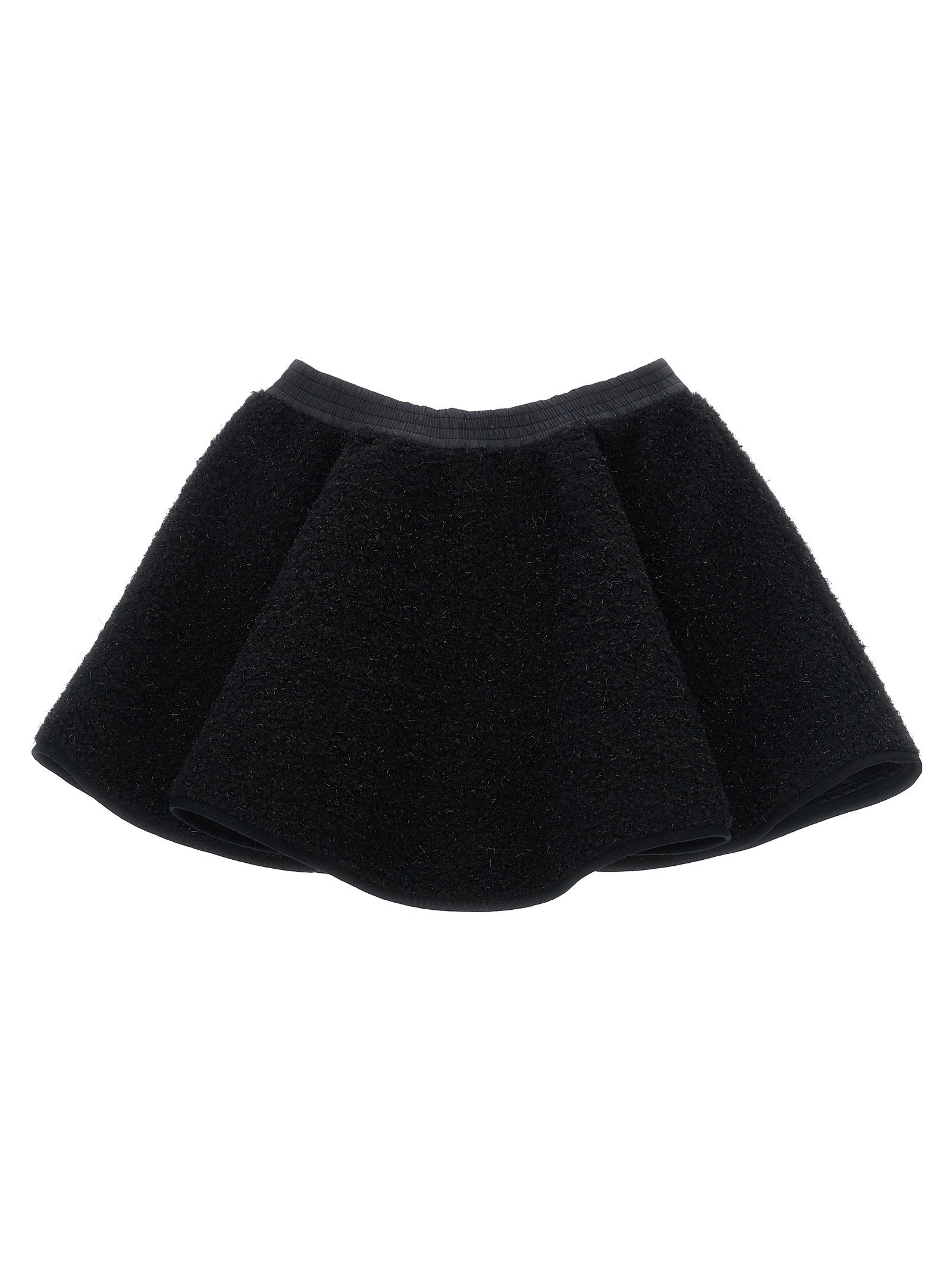 Metallic Teddy Skirt — Black