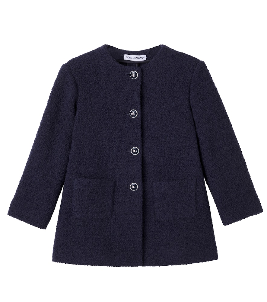 Wool-blend bouclé coat