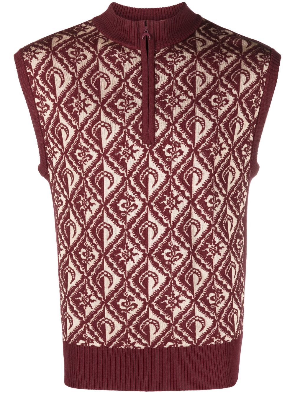 Moon Diamant knit vest - Red