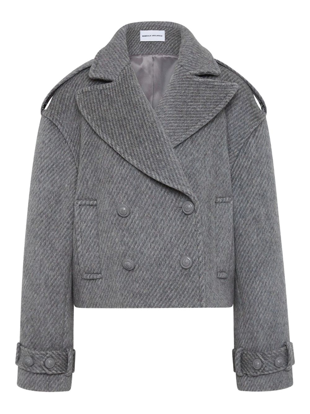 Rebecca Vallance Lani double-breasted cropped coat - Grey