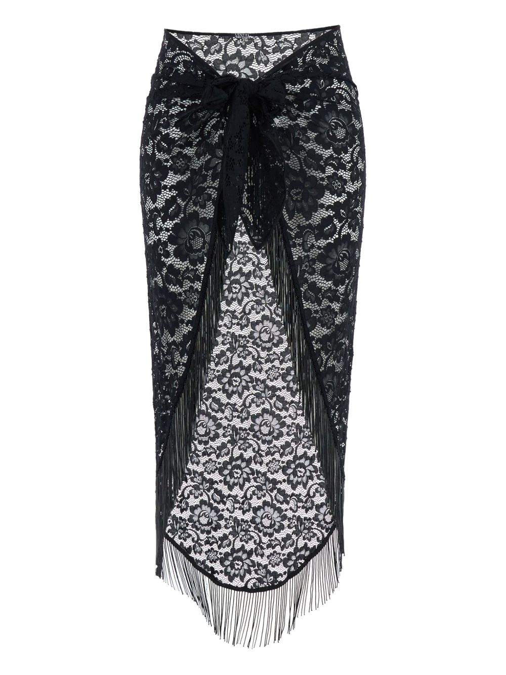 Lace fringed skirt - Black