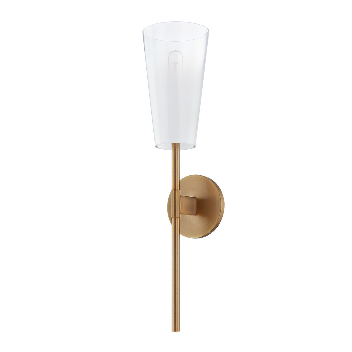 Patina Brass One Light Wall Sconce from the Camarillo Collection