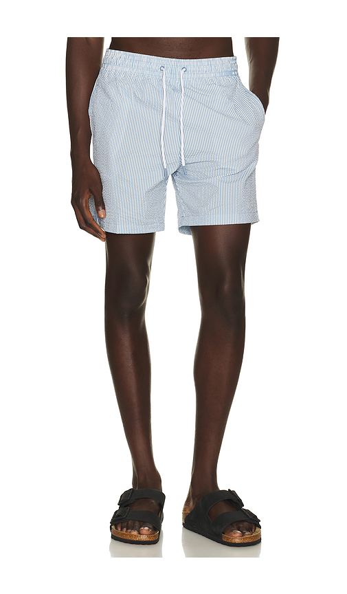Trunks Surf & Swim Co. Sano 6.5 Swim Short in Blue. L. Also in M, S, XL/1X