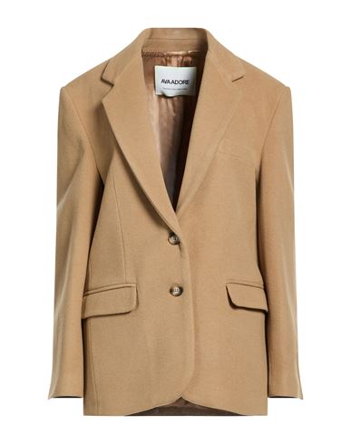 Woman Coat Sand Size 4 Wool, Cashmere