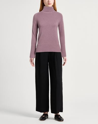 Woman Turtleneck Lilac Size M Cashmere