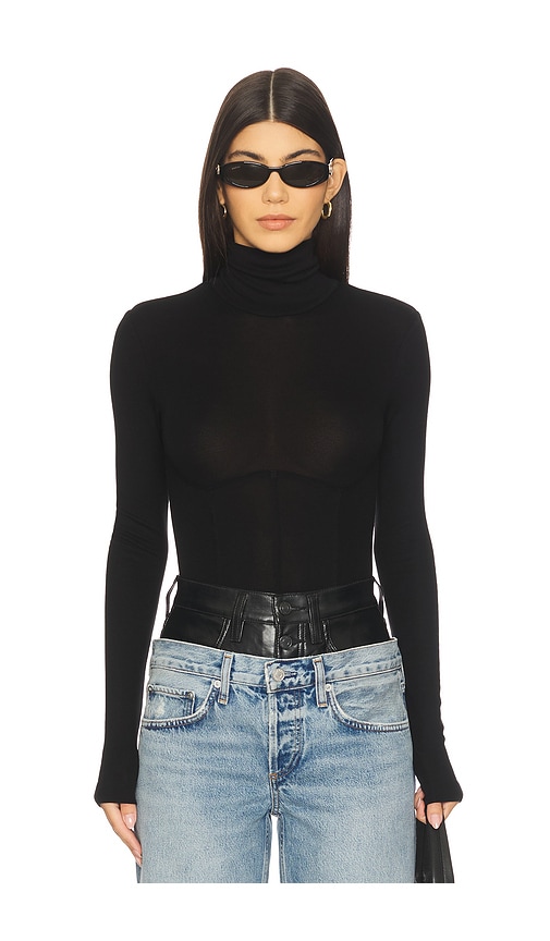 AGOLDE Wilma Bodysuit in Black. - XS also in L, M