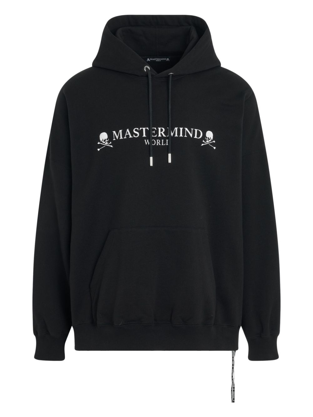 Printed cotton hoodie - Black