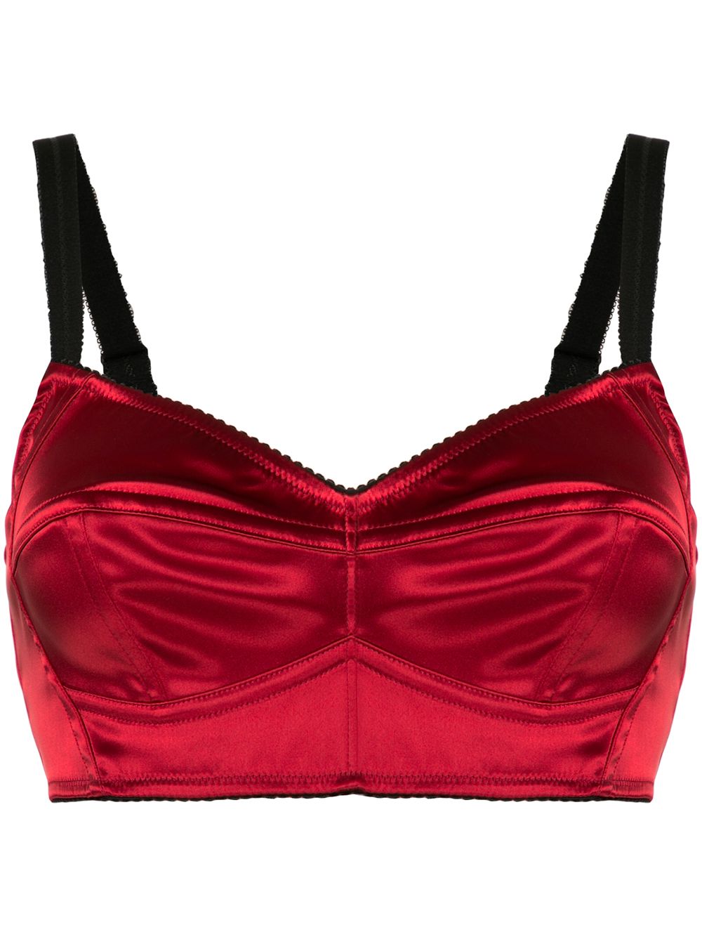 Longline underwired satin bra