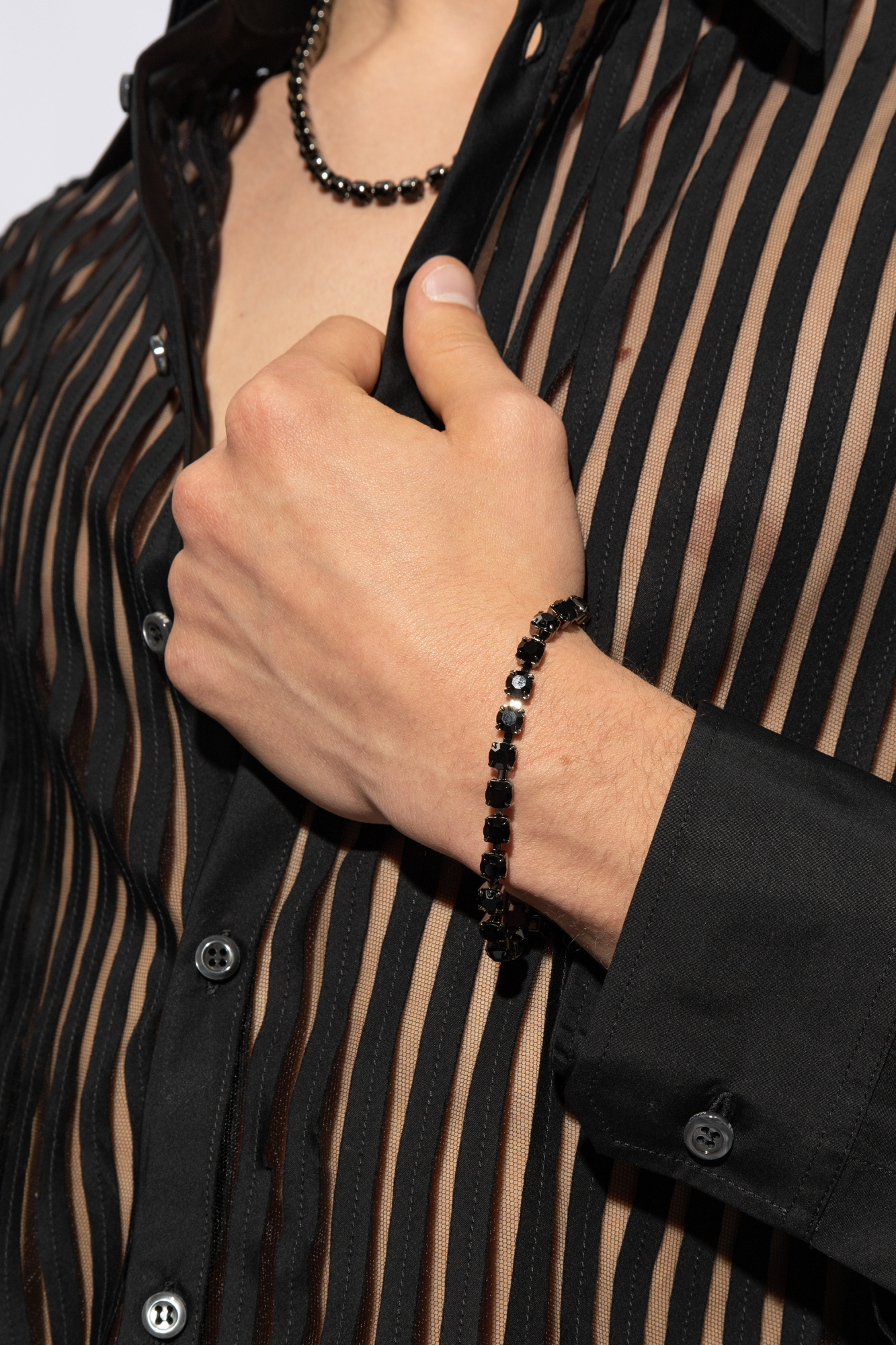 Bracelet With Applications, Men's, Black
