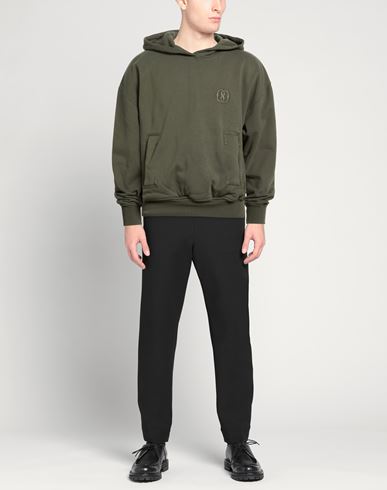 Man Sweatshirt Military green Size M Cotton