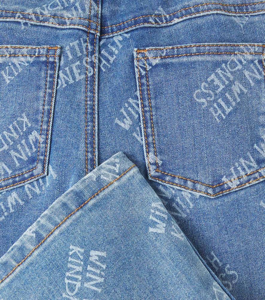 Kindness printed straight jeans